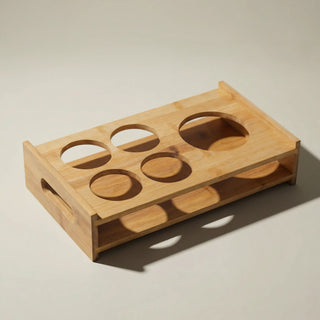 SERVIERTABLET bambus | OHNE Glaskaraffe & Trinkgläser HATTY HAYS