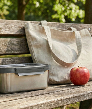 Robuste Edelstahl-Frischebehälter mit Silikondeckel, ideal für Meal Prep und nachhaltige Aufbewahrung unterwegs.