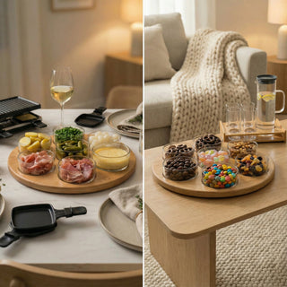 Stilvolles Servieren von Snacks direkt im Vorratsglas auf dem HATTY HAYS Holztablett.